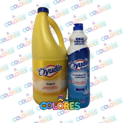 COMBO  19 - AYUDIN LAVANDINA ORIGINAL x2L +AYUDIN EN GEL ORIGINAL x700ml