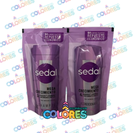 COMBO 16 - SEDAL SHAMPOO + ACONDICIONADOR x300ml MEGA CRECIMIENTO