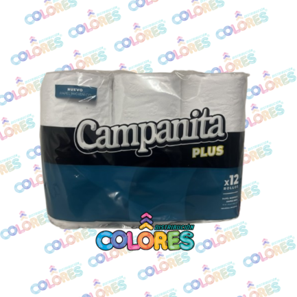 COMBO 1 - CAMPANITA PAPEL HIGIÉNICO BLANCO SUPER PACK 12x30mts