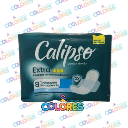 COMBO 12 - CALIPSO TOALLITAS FEMENINAS INCONTINENCIA x8u