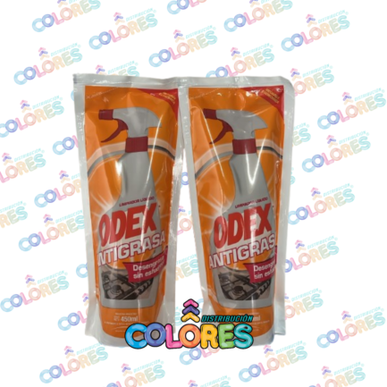 COMBO 5 - 2 ODEX LIMPIADOR LÍQUIDO ANTIGRASA x450ml DOY PACK