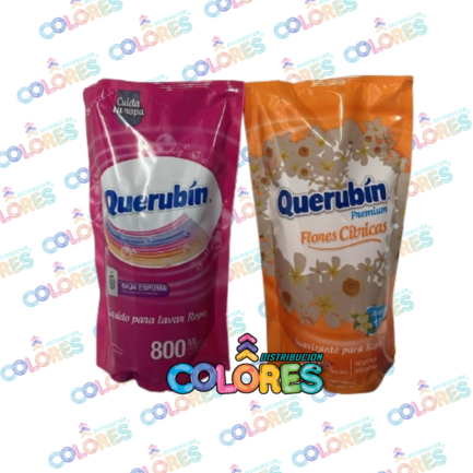 COMBO 5 - QUERUBIN JABÓN LÍQUIDO x800ml + QUERUBÍN SUAVIZANTE FLORES CÍTRICAS