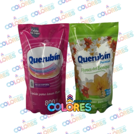COMBO 6 - QUERUBIN JABÓN LÍQUIDO x800ml + QUERUBÍN SUAVIZANTE FLORES DEL BOSQUE