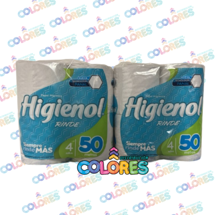 COMBO 17 - 2 HIGIENOL PAPEL HIGIÉNICO 4x50mts
