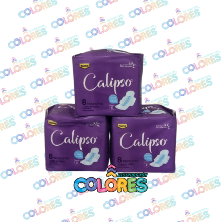 COMBO 18 - 3 CALIPSO TOALLITAS FEMENINAS NOCTURNAS x8u