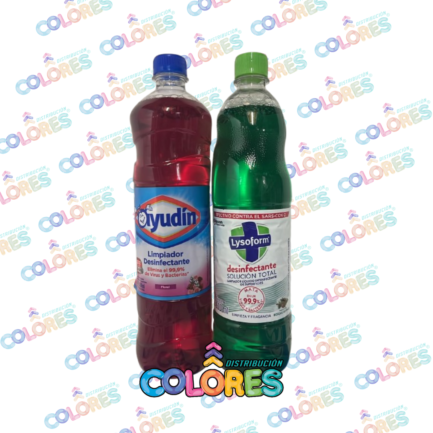 COMBO 45 - AYUDIN DESINFECTANTE LÍQUIDO x900ml + LYSOFORM DESINFECTANTE LÍQUIDO x900ml