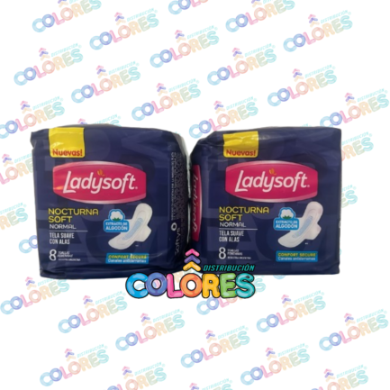 COMBO 14 - 2 LADYSOFT TOALLITAS NOCTURNAS x8u