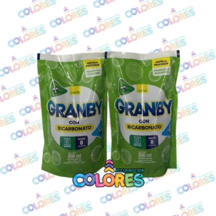 COMBO 1 - 2 GRANBY JABÓN LÍQUIDO x800ml LIMÓN